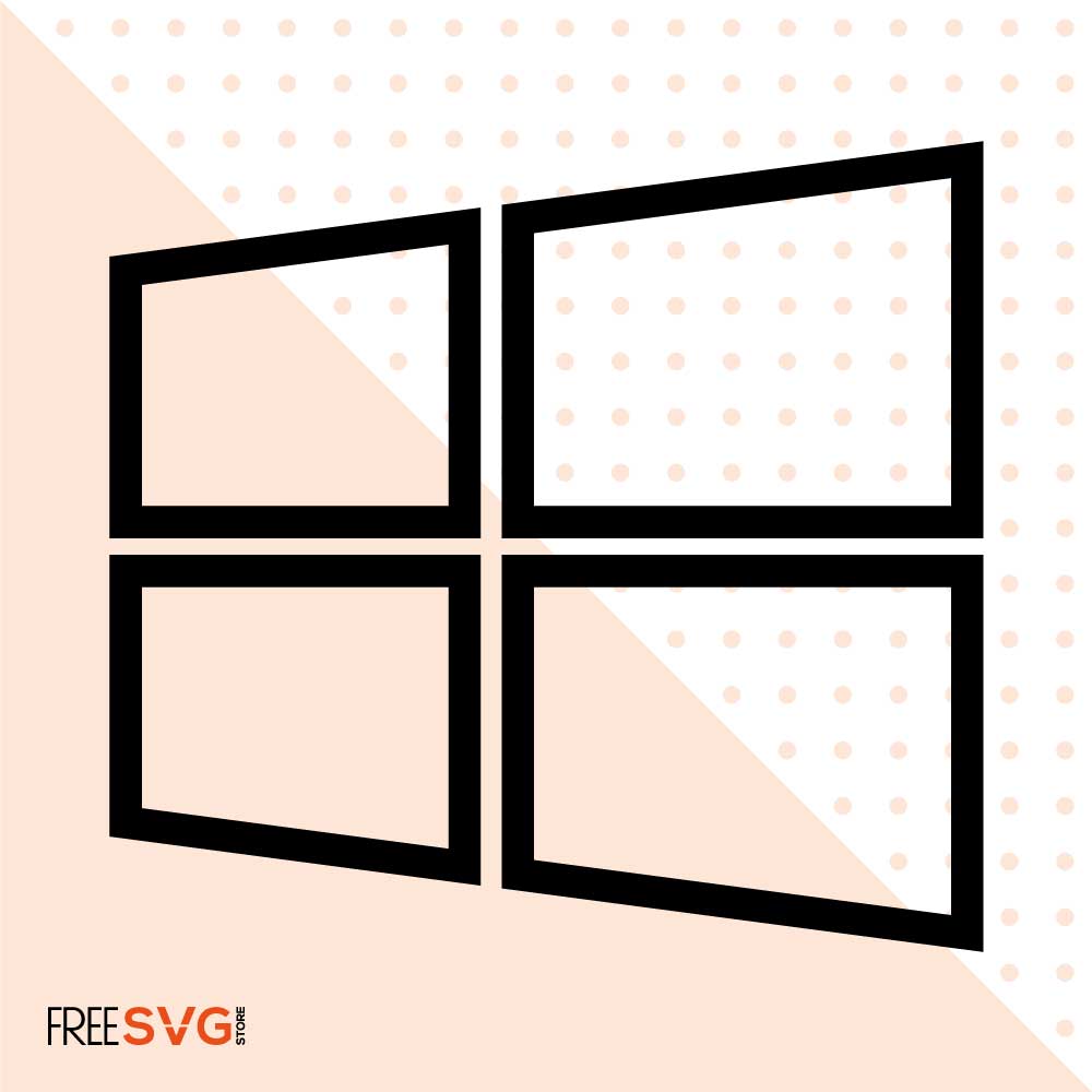 Windows Icon SVG Cut File, Windows Logo Vector