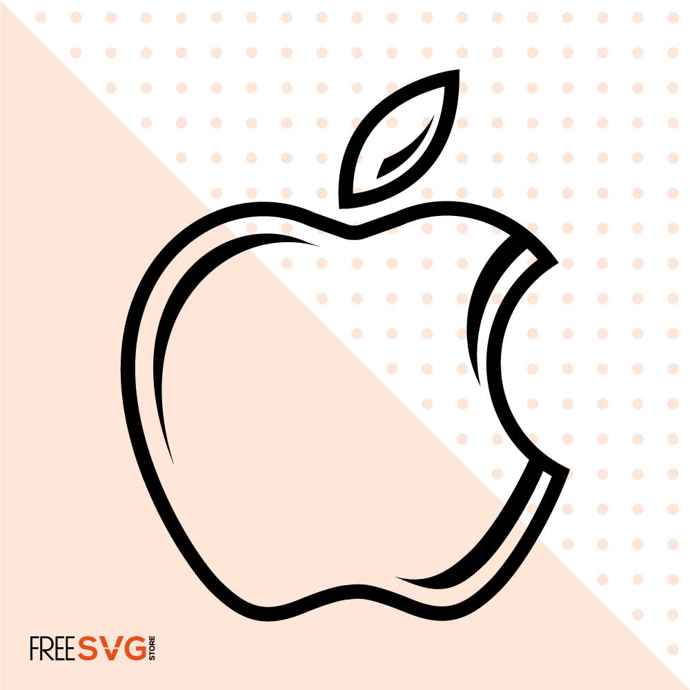 Apple Logo SVG Cut File, Apple Icon Vector