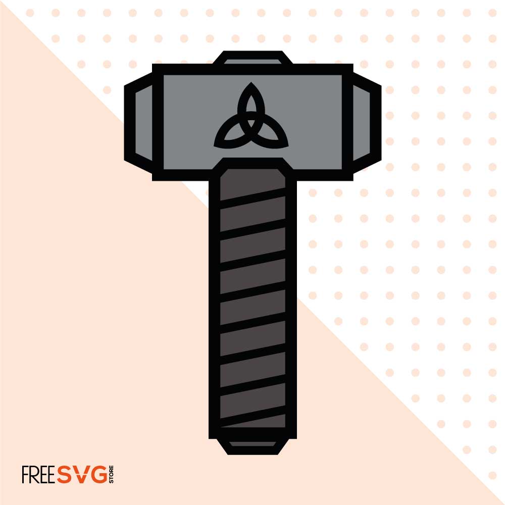 Thor Hammer SVG Cut File, Thor Hammer Logo Vector