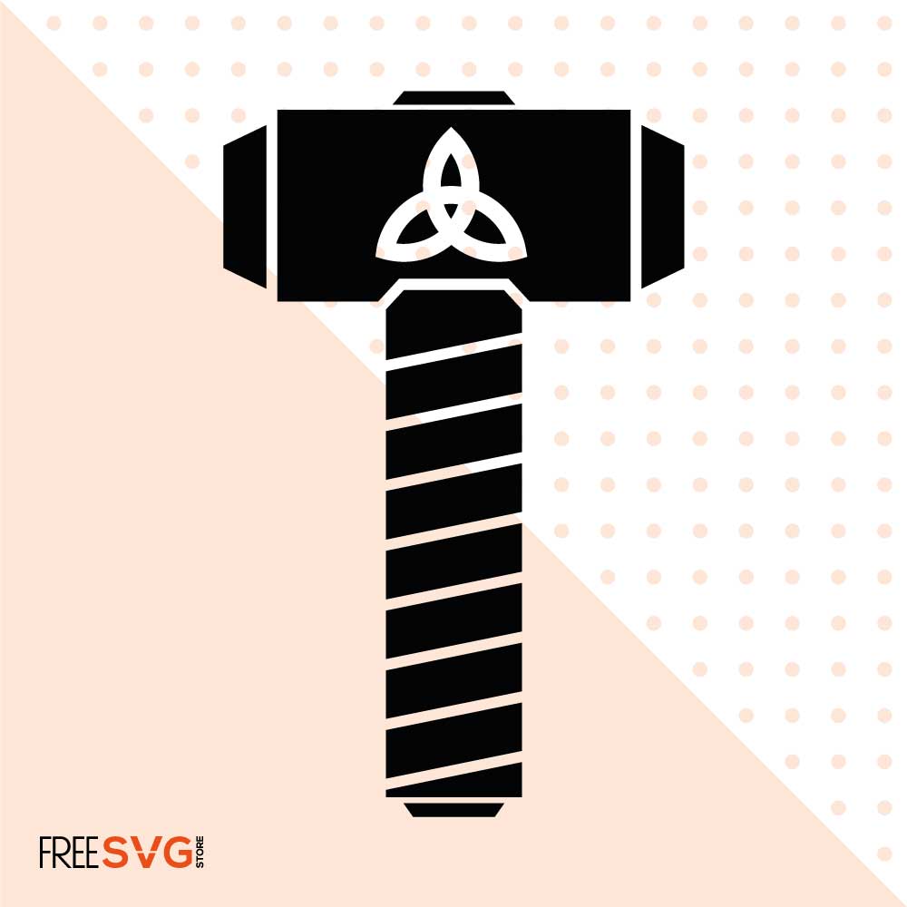 Thor Hammer SVG Cut File, Thor Hammer Logo Vector