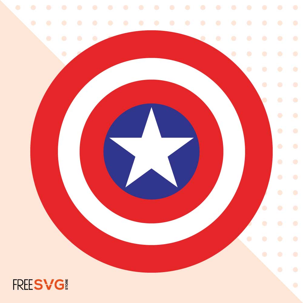 Captain America Shield SVG Cut File, Captain America Shield Logo Vector