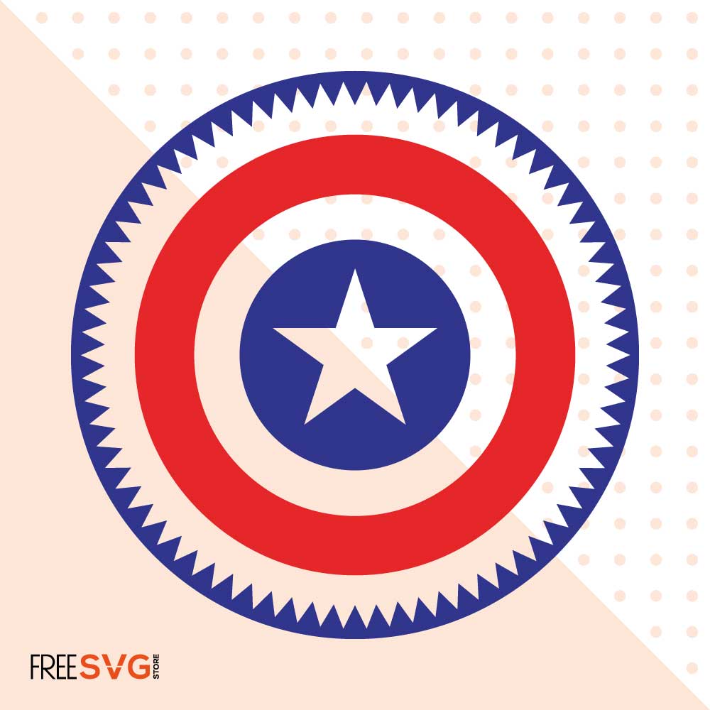 Captain America Shield Logo Vector, Captain SVG Cut File