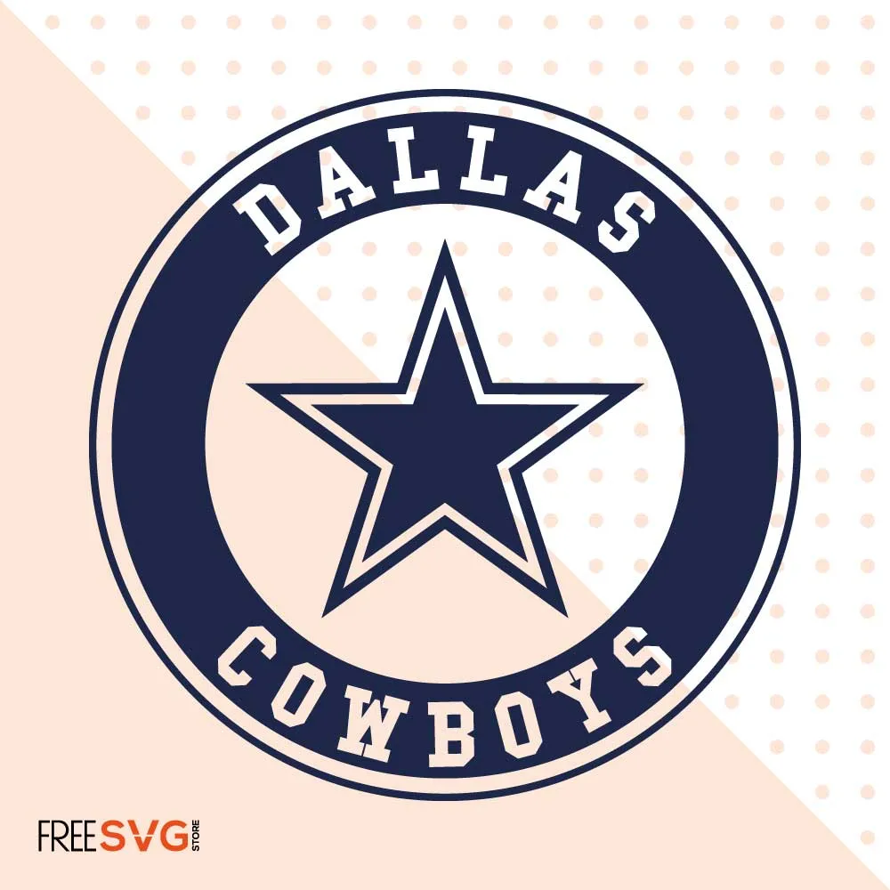 Dallas Cowboy SVG Cut File, Cowboy Shield Logo Vector