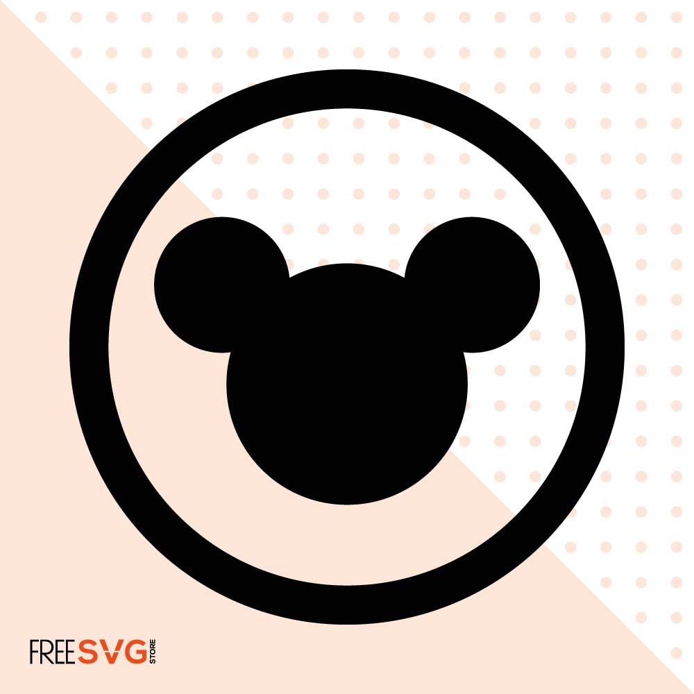 Mickey Head Disney SVG File, Mickey Head Disney Logo Vector
