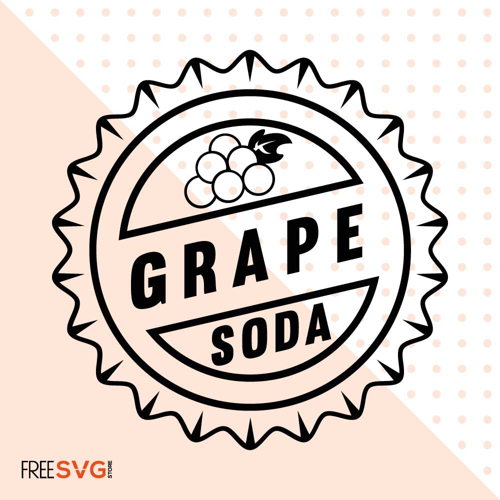 Grape Soda SVG Cut File, Disney Logo Vector