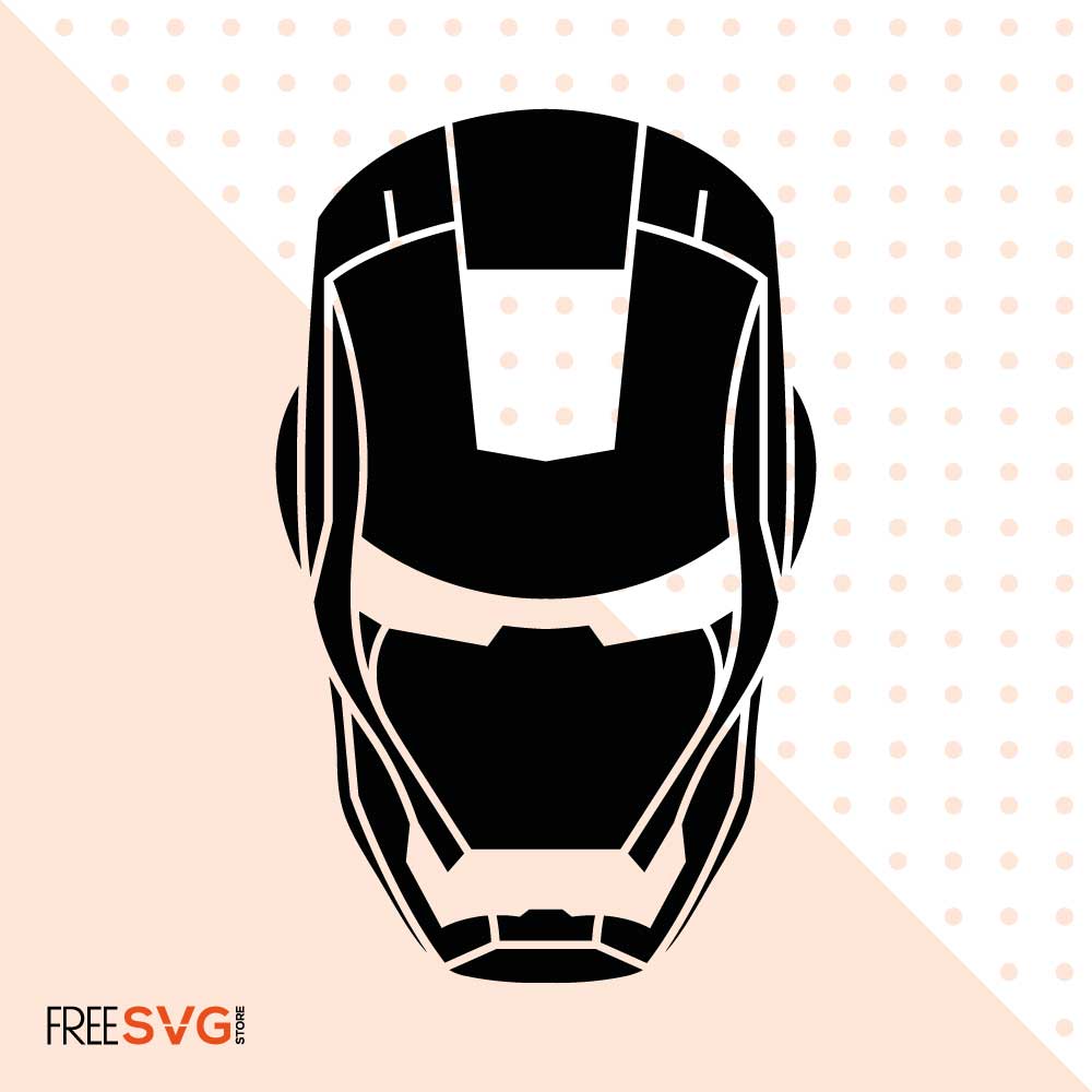 Iron Man Helmet SVG Cut File, Iron Man Helmet Vector
