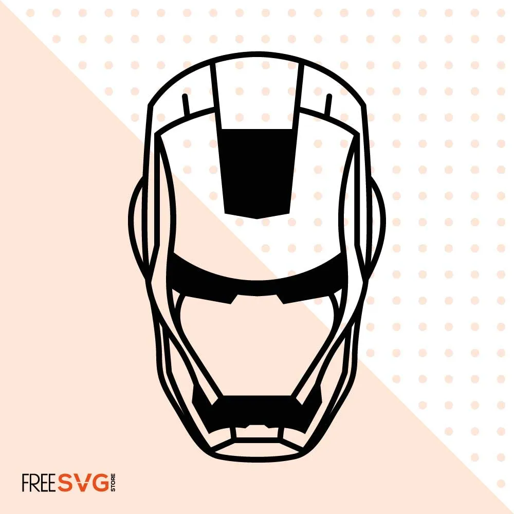 Iron Man Helmet SVG, Helmet vector