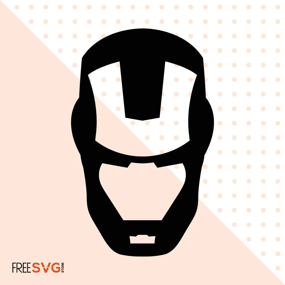 Iron Man Helmet SVG Cut File, Head Silhouette