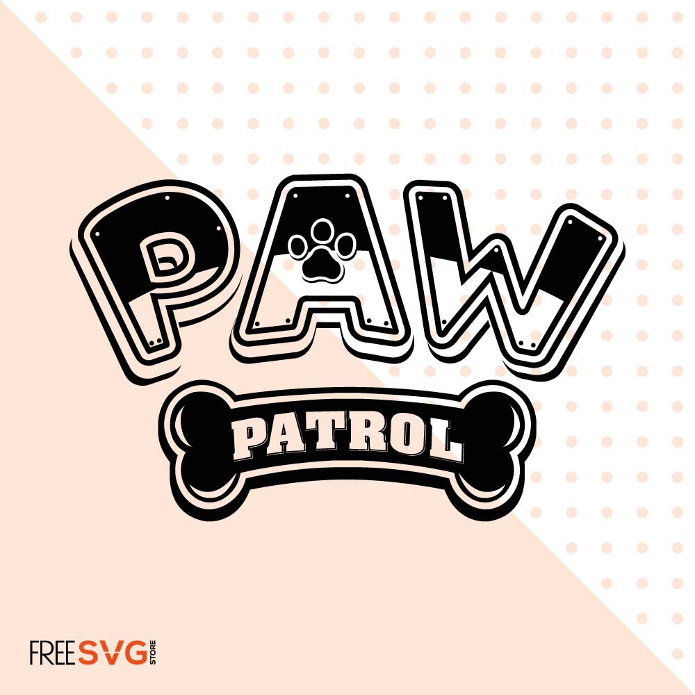 Paw Patrol SVG Cut File - Paw Logo Vector Design