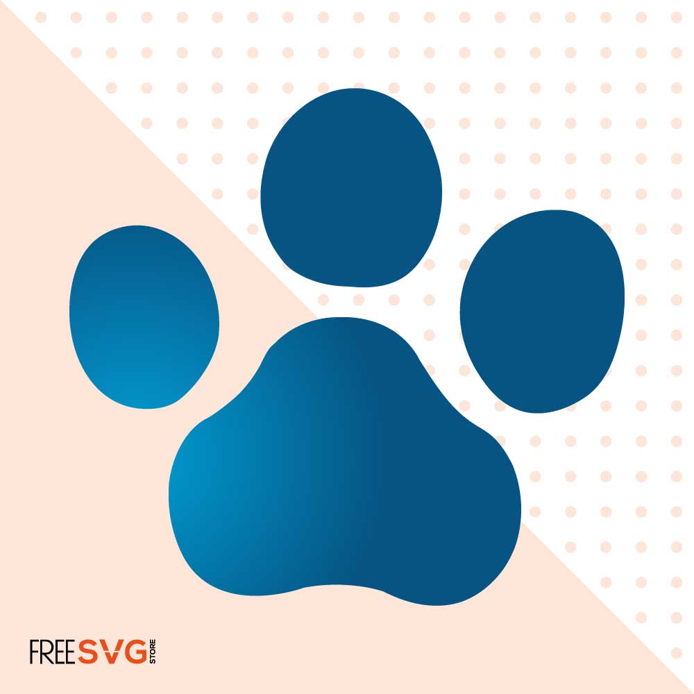 Dog Paw SVG Cut File, Paw Vector