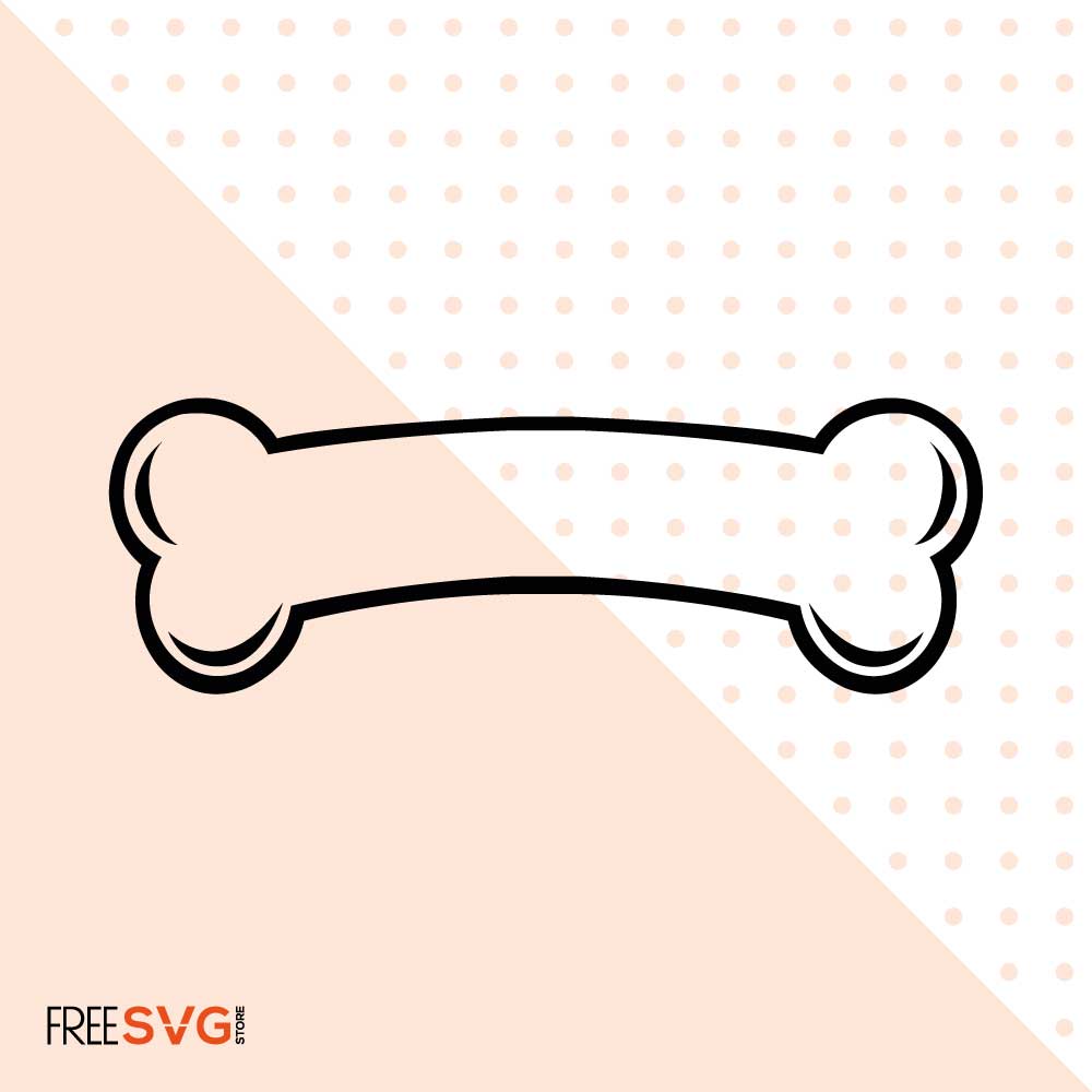 Dog Bone Outline SVG Cut File- Dog Bone Vector