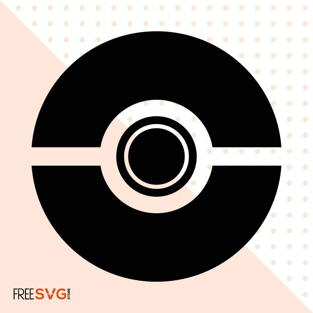 Pokemon Ball SVG Cut File- Pokemon Ball Silhouette