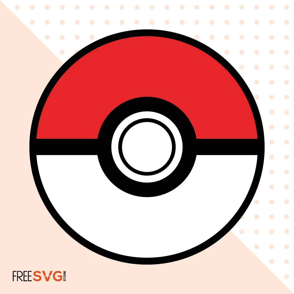 Pokemon Ball SVG Cut File- Pokemon Ball Clipart