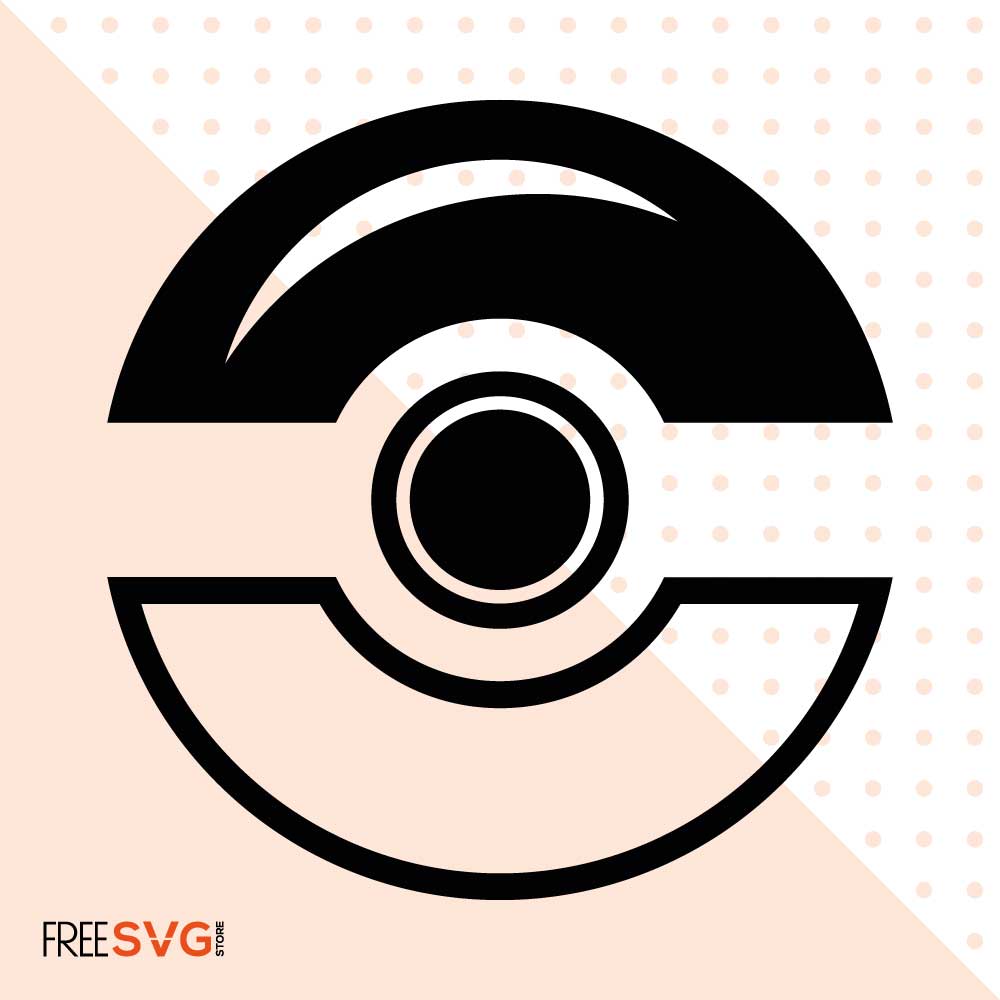 Pokemon Ball SVG Cut File- Pokemon Ball Vector