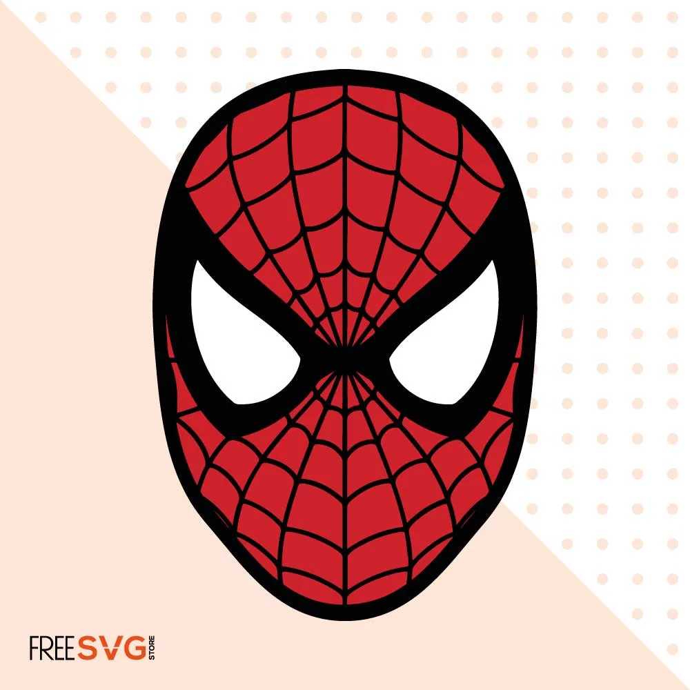 Spiderman Mask SVG Cut File Clipart