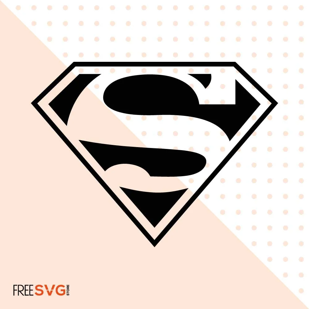 Superman Logo SVG Cut File, Superman Icon Vector silhouette